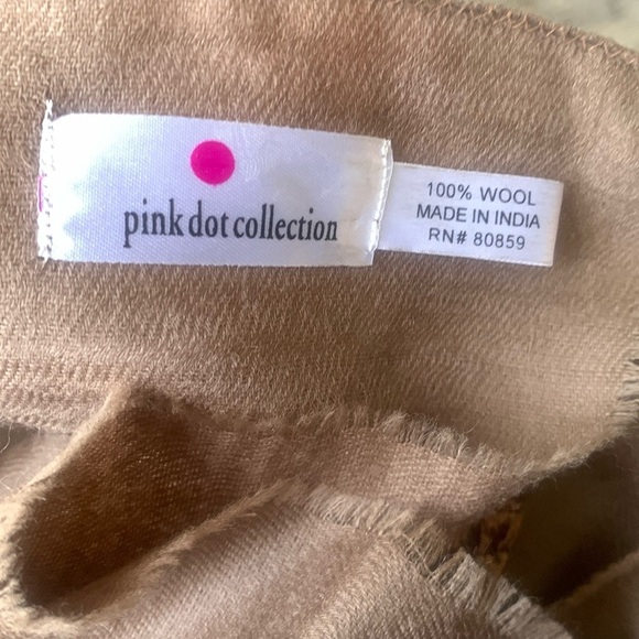 Pink collection 100% wool scarf paisley floral brown maroon or table runner - Picture 3 of 10